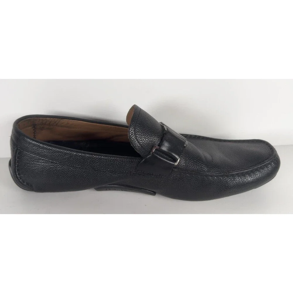 Salvatore Ferragamo Black Leather Men's Sardegna Driving Shoe Loafers US 11.5 EE